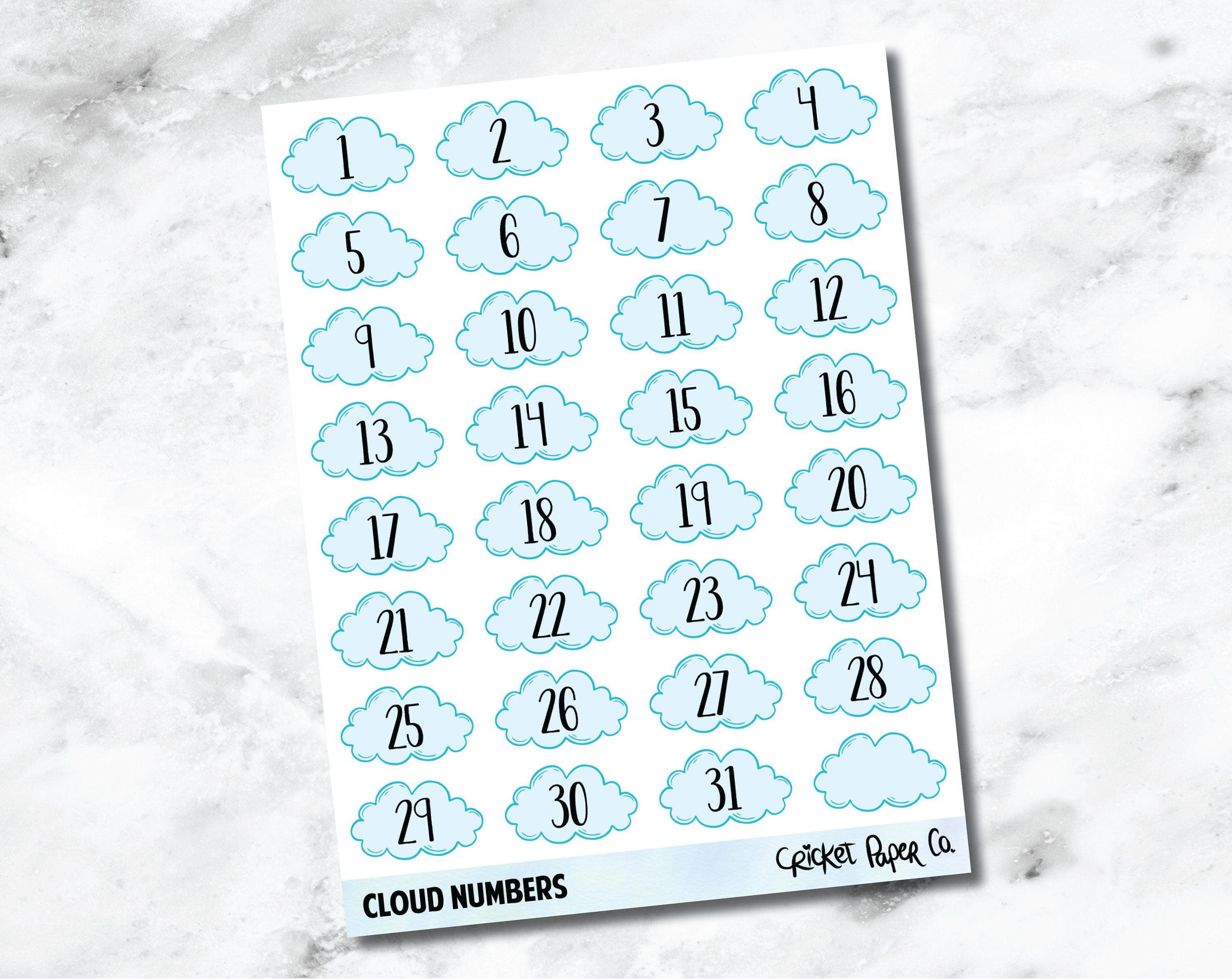 Foiled and White Date Dot Numbers Planner Stickers – Cricket Paper Co.