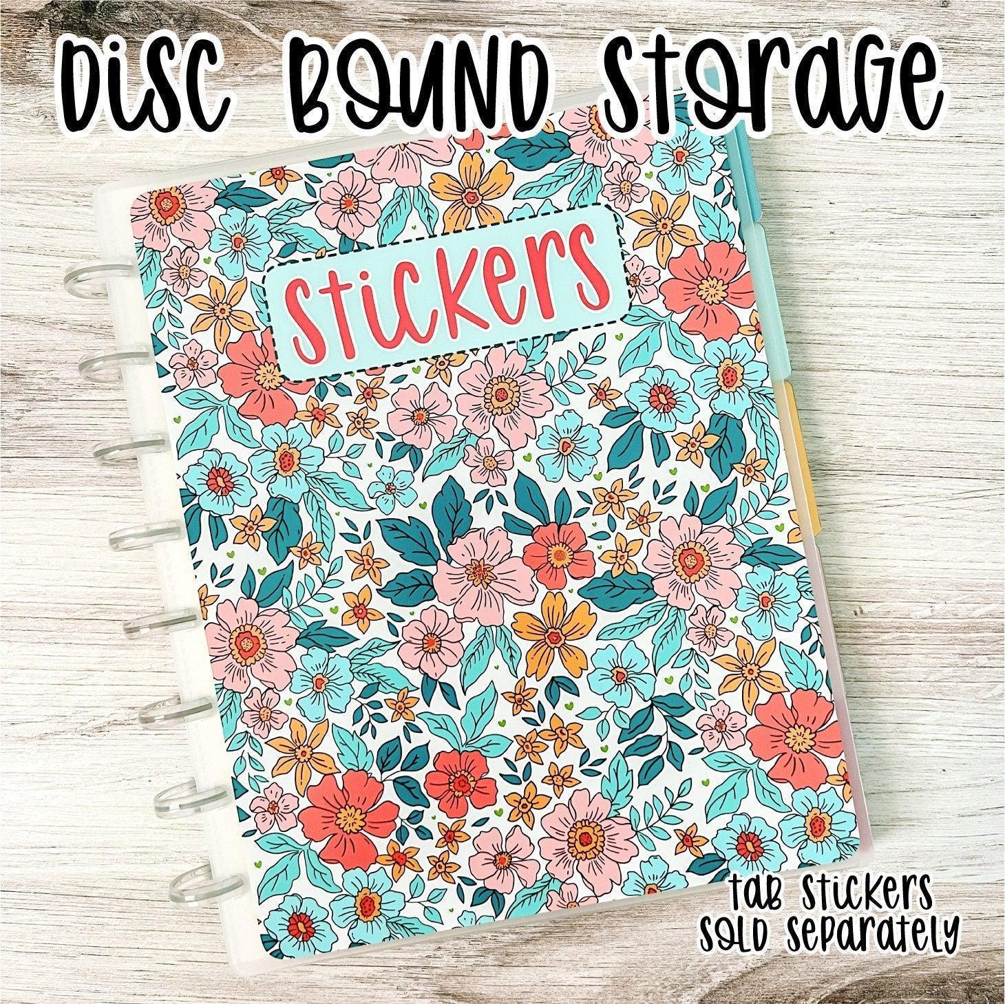 Disc Bound Sticker Storage Album - Aqua Floral – Cricket Paper Co.