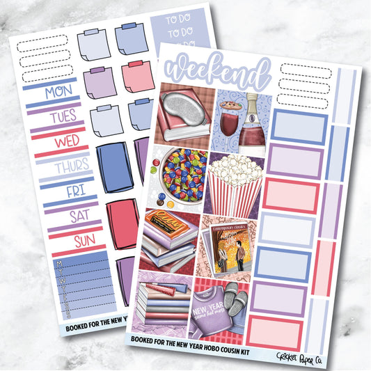 Booked for the New Year HOBONICHI COUSIN Planner Stickers Mini Kit-Cricket Paper Co.