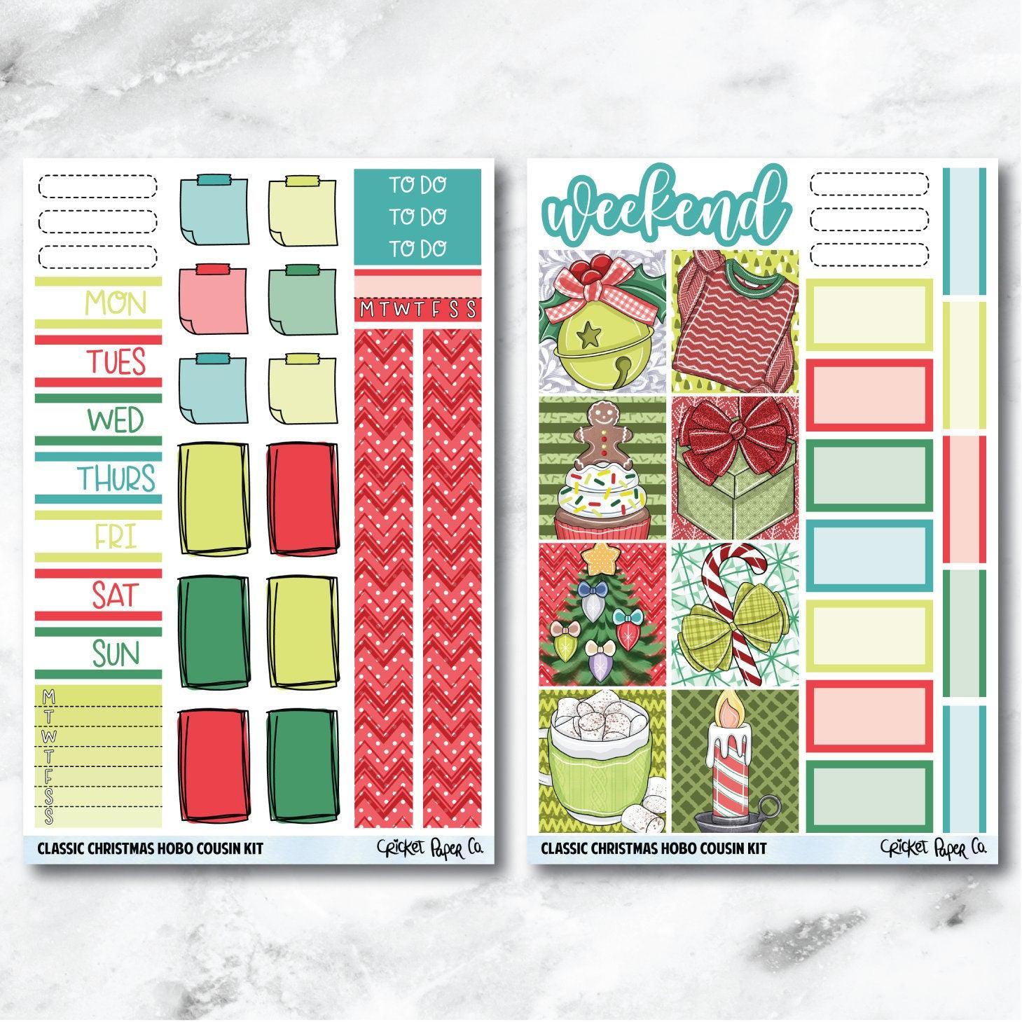 Classic Christmas HOBONICHI COUSIN Planner Stickers Mini Kit-Cricket Paper Co.