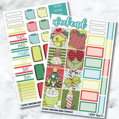 Classic Christmas HOBONICHI COUSIN Planner Stickers Mini Kit-Cricket Paper Co.