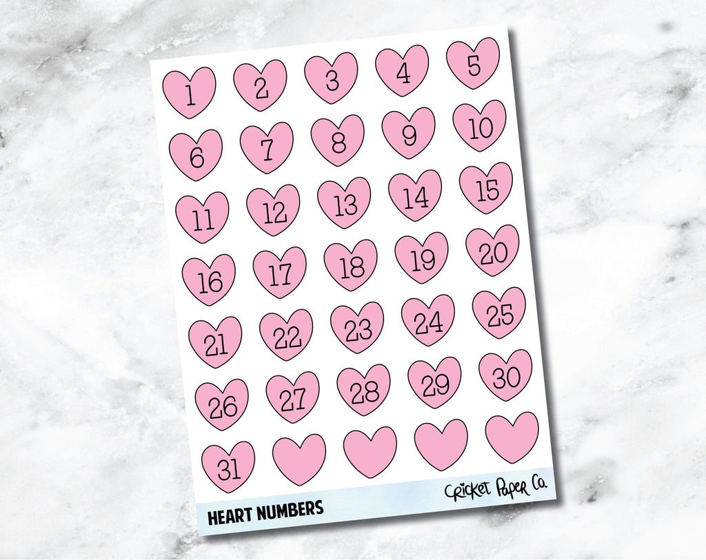 Large Date Numbers Planner Stickers – Cricket Paper Co.