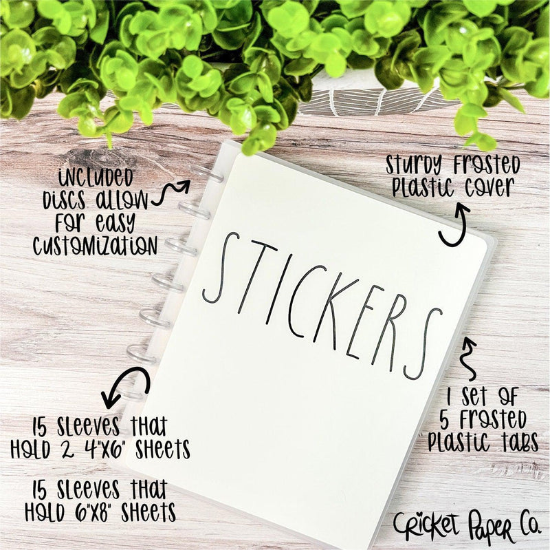 Blank Sticker Book Collecting Album Reusable Stickers Storage Organizer  Book (ORANGE)