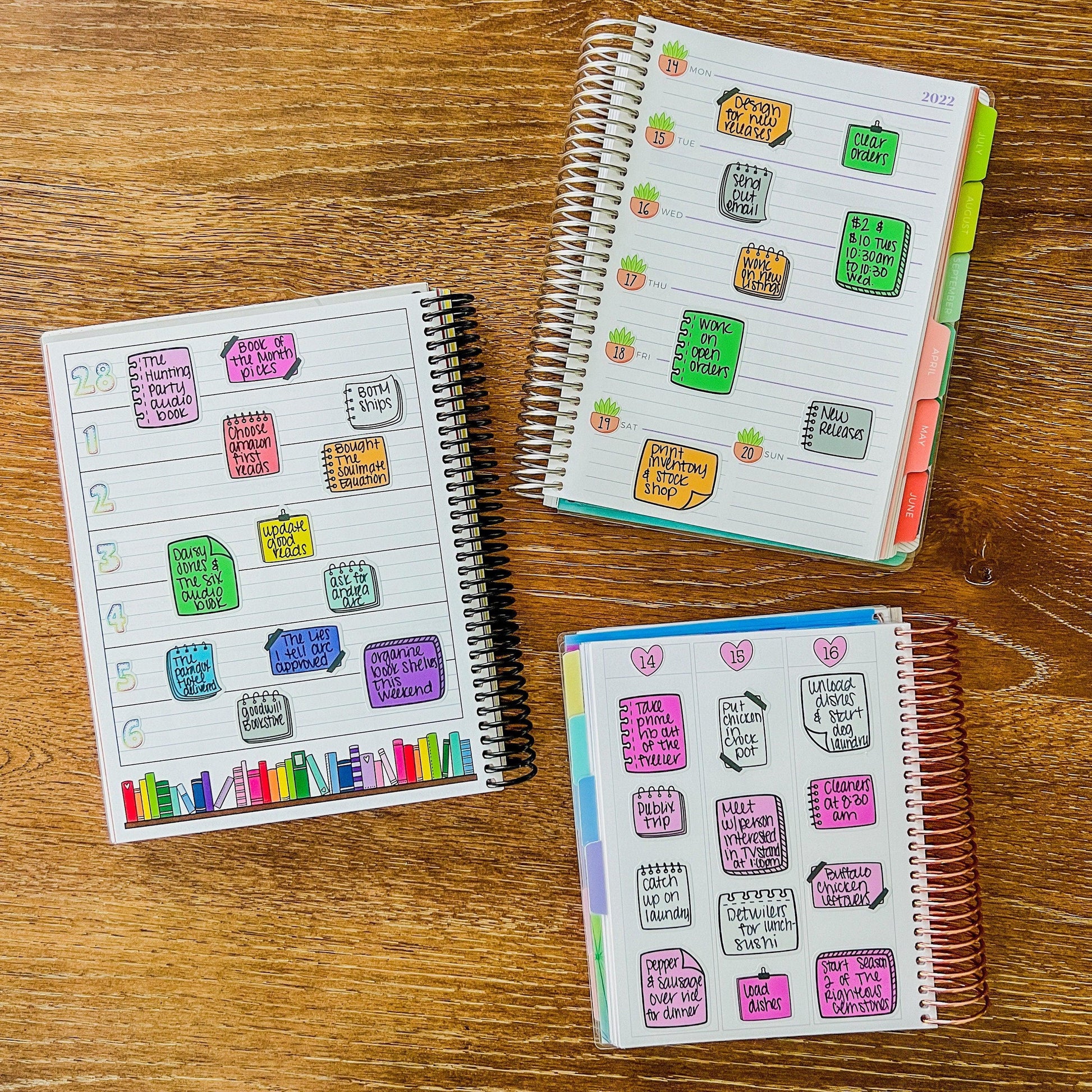 Doodle Boxes Planner Stickers - White-Cricket Paper Co.