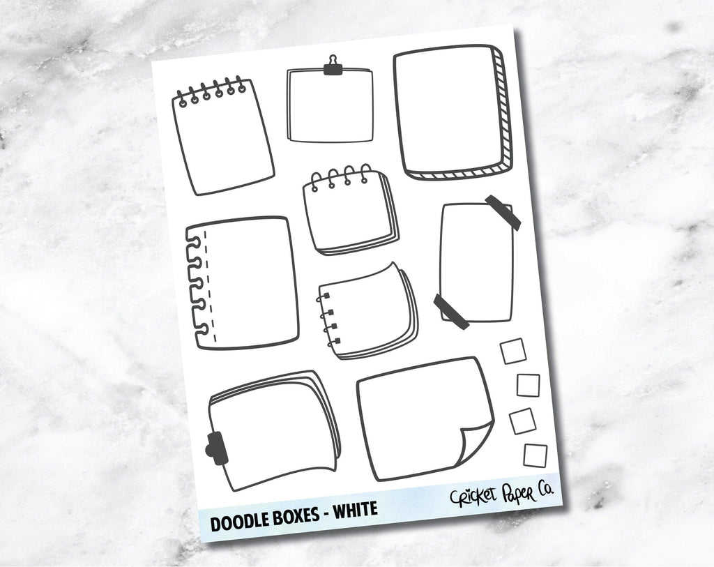 Square Drawing Diary Planner, White