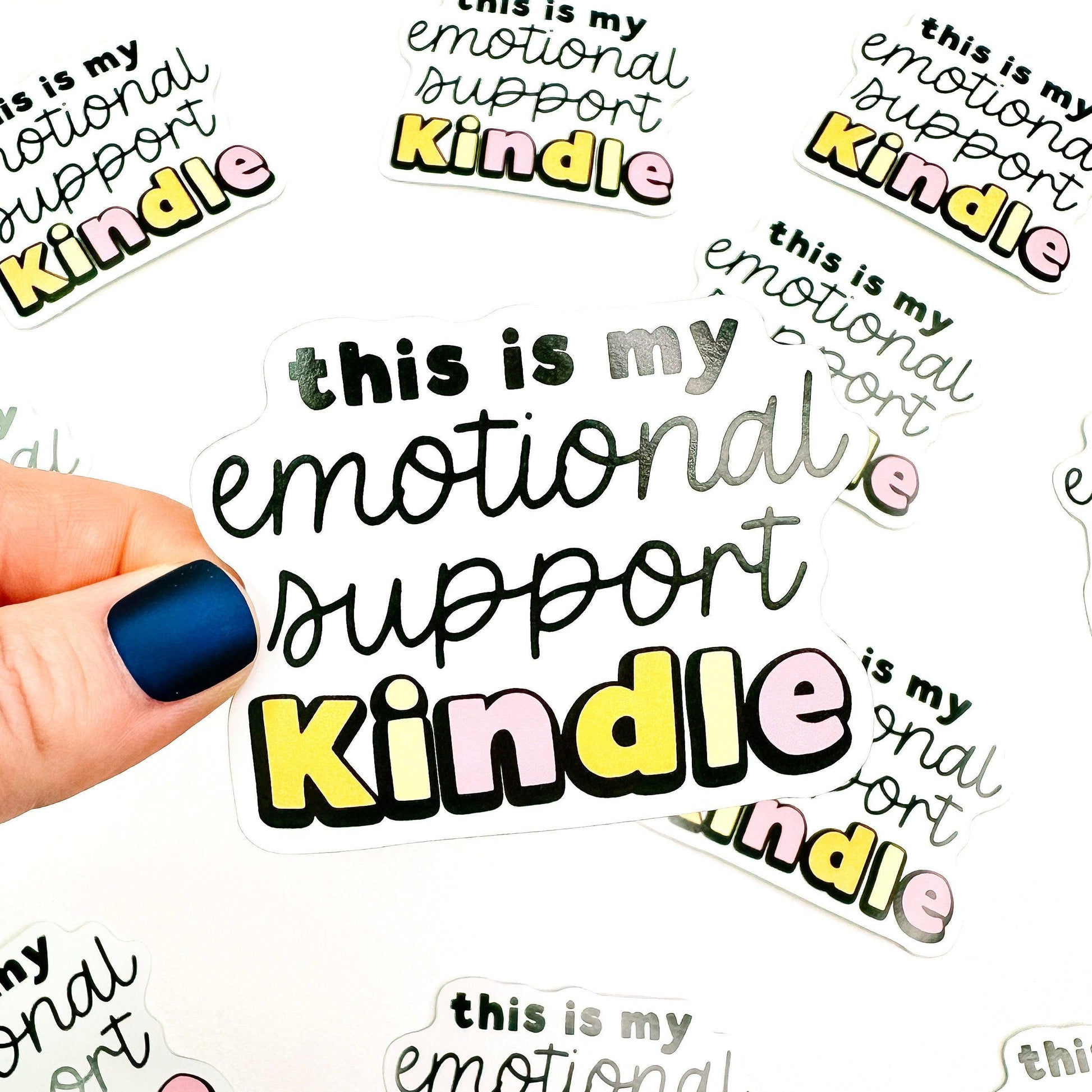 Emotional Support Kindle - Bookish Vinyl Sticker-Cricket Paper Co.