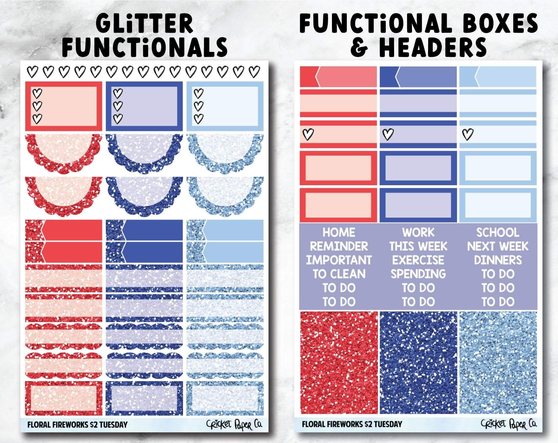 FLORAL FIREWORKS Planner Stickers - Full Kit-Cricket Paper Co.