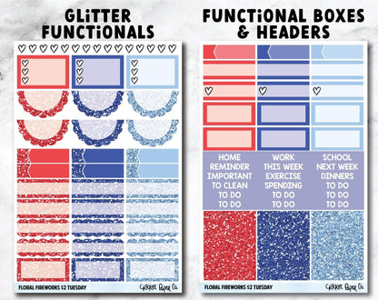 FLORAL FIREWORKS Planner Stickers - Full Kit-Cricket Paper Co.