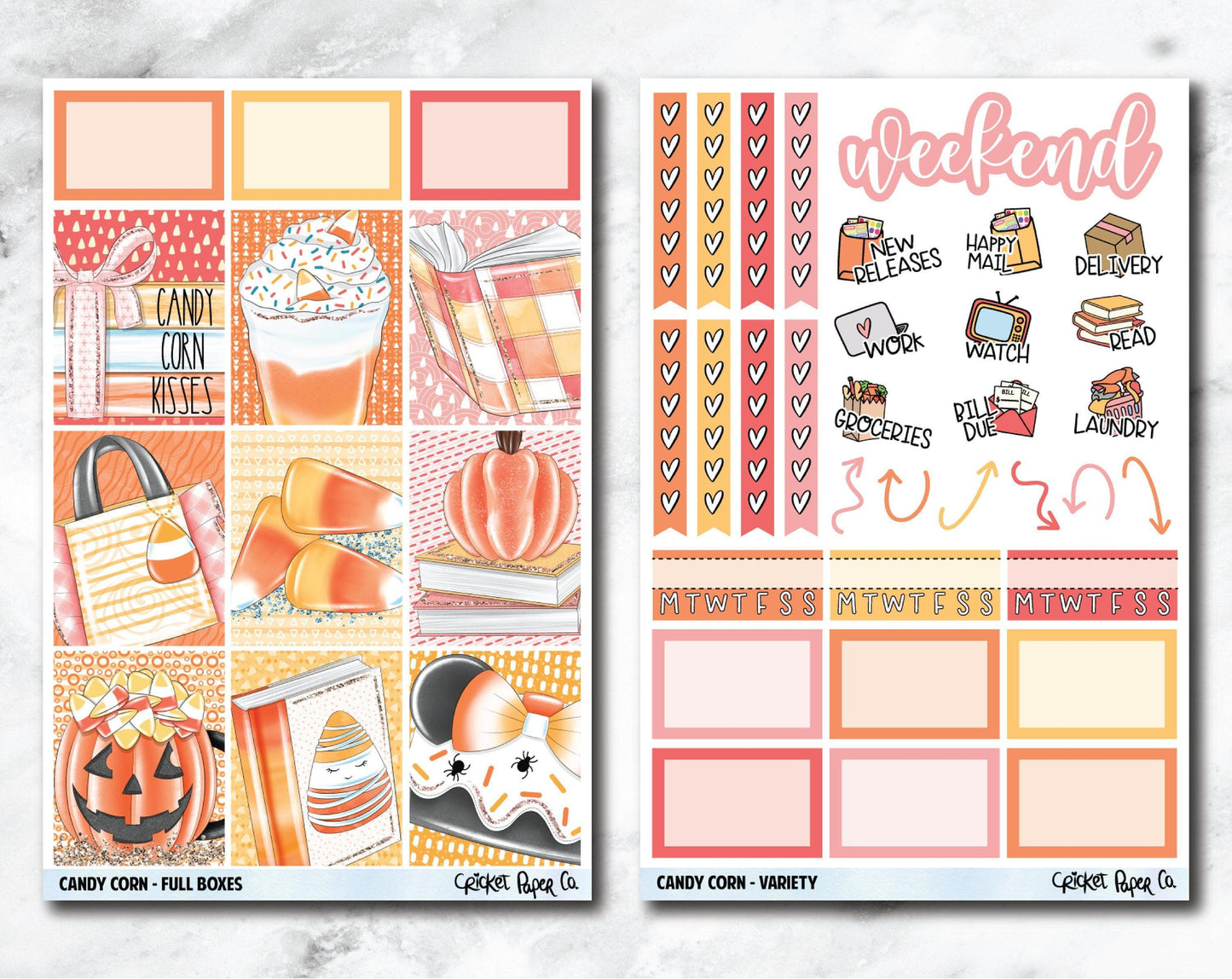 FULL KIT Planner Stickers - Candy Corn-Cricket Paper Co.