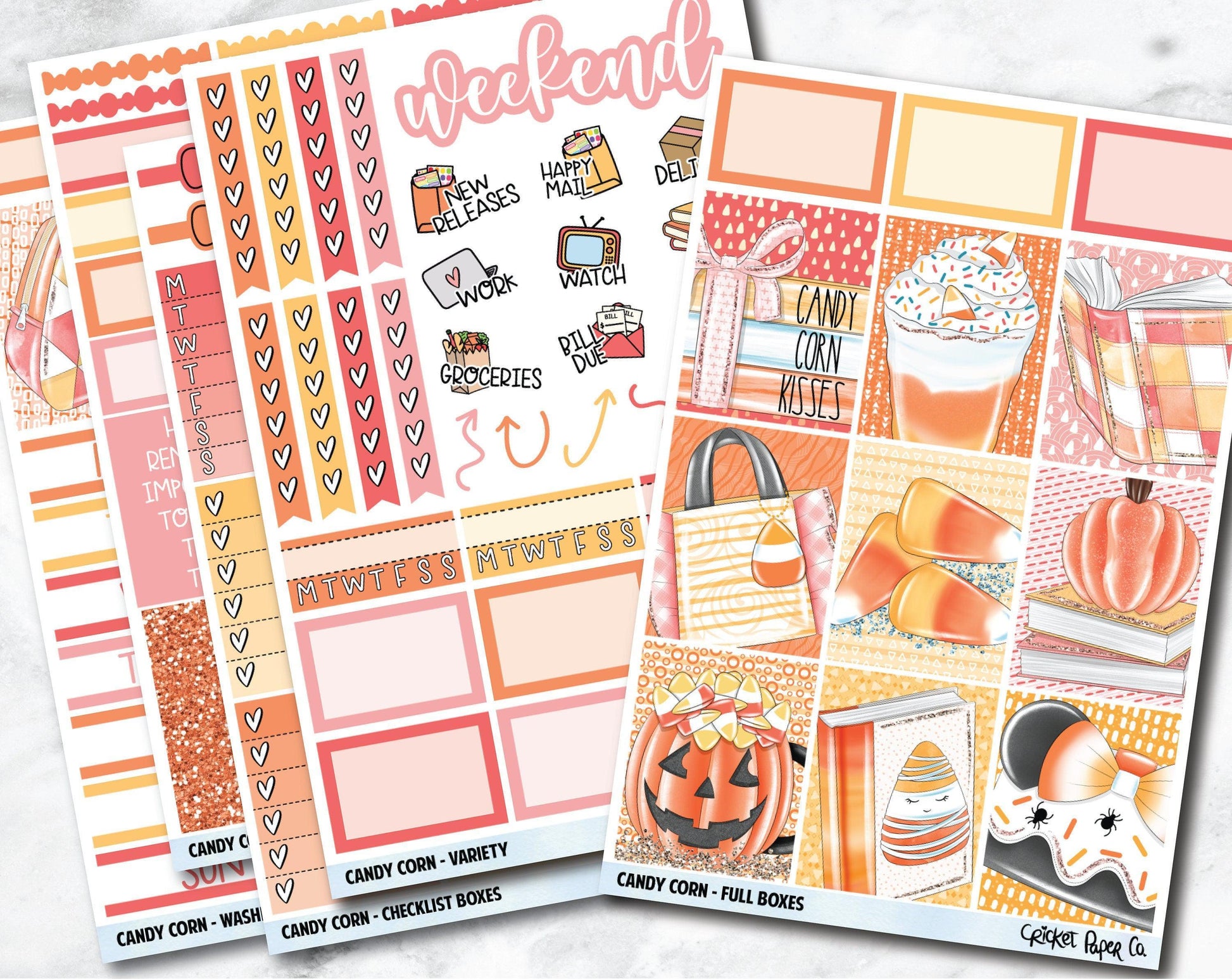 FULL KIT Planner Stickers - Candy Corn-Cricket Paper Co.