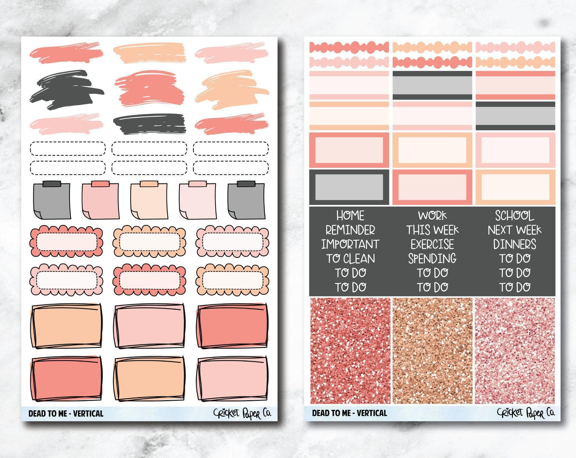 FULL KIT Planner Stickers - Dead to Me-Cricket Paper Co.