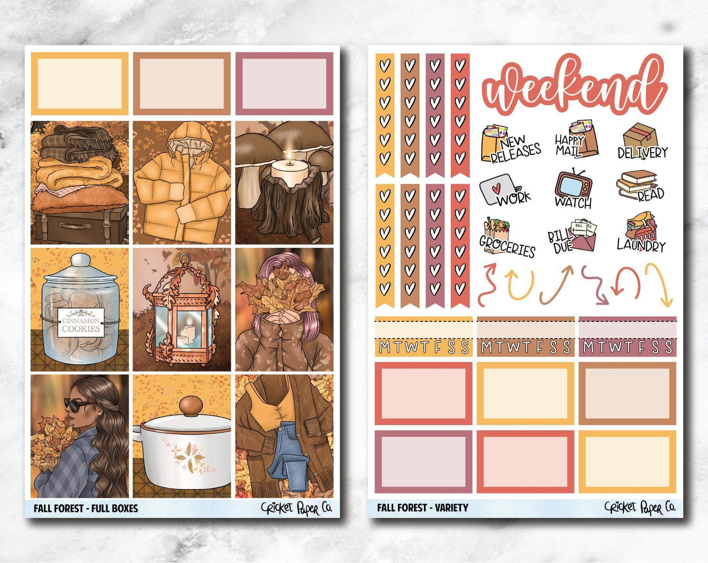 FULL KIT Planner Stickers - Fall Forest-Cricket Paper Co.