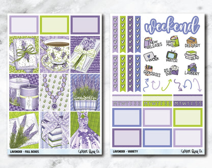 FULL KIT Planner Stickers - Lavender-Cricket Paper Co.