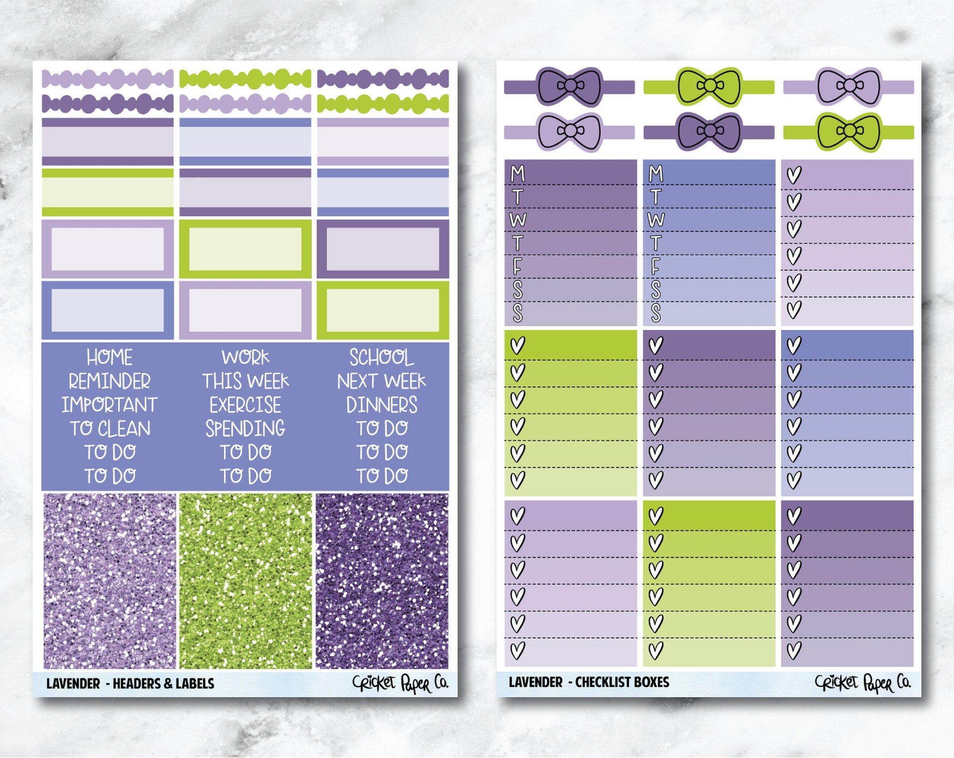 FULL KIT Planner Stickers - Lavender-Cricket Paper Co.