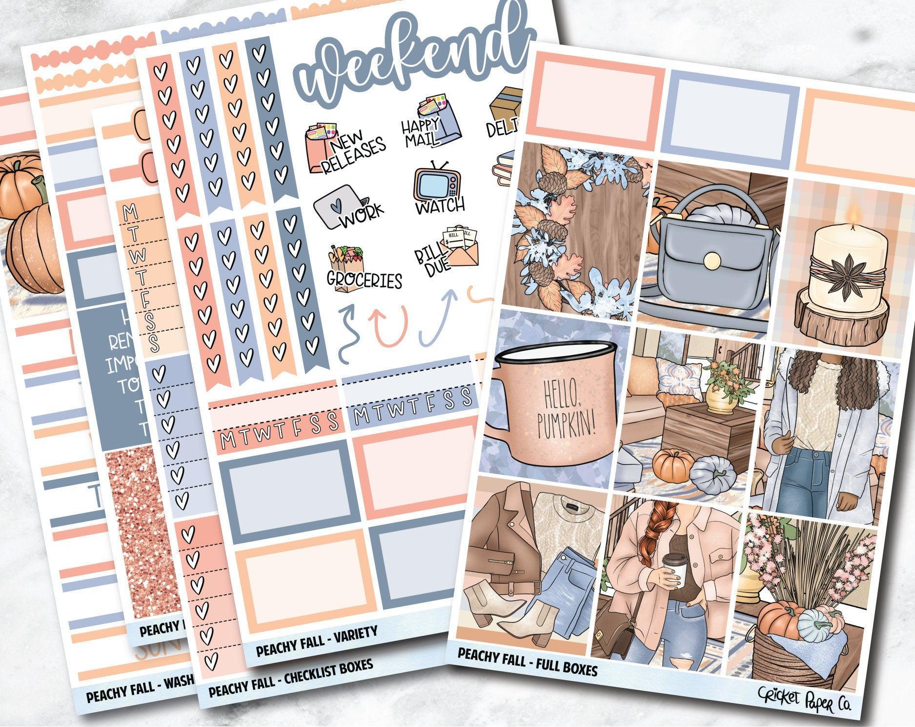 FULL KIT Planner Stickers - Peachy Fall-Cricket Paper Co.