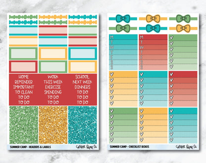 FULL KIT Planner Stickers - Summer Camp-Cricket Paper Co.