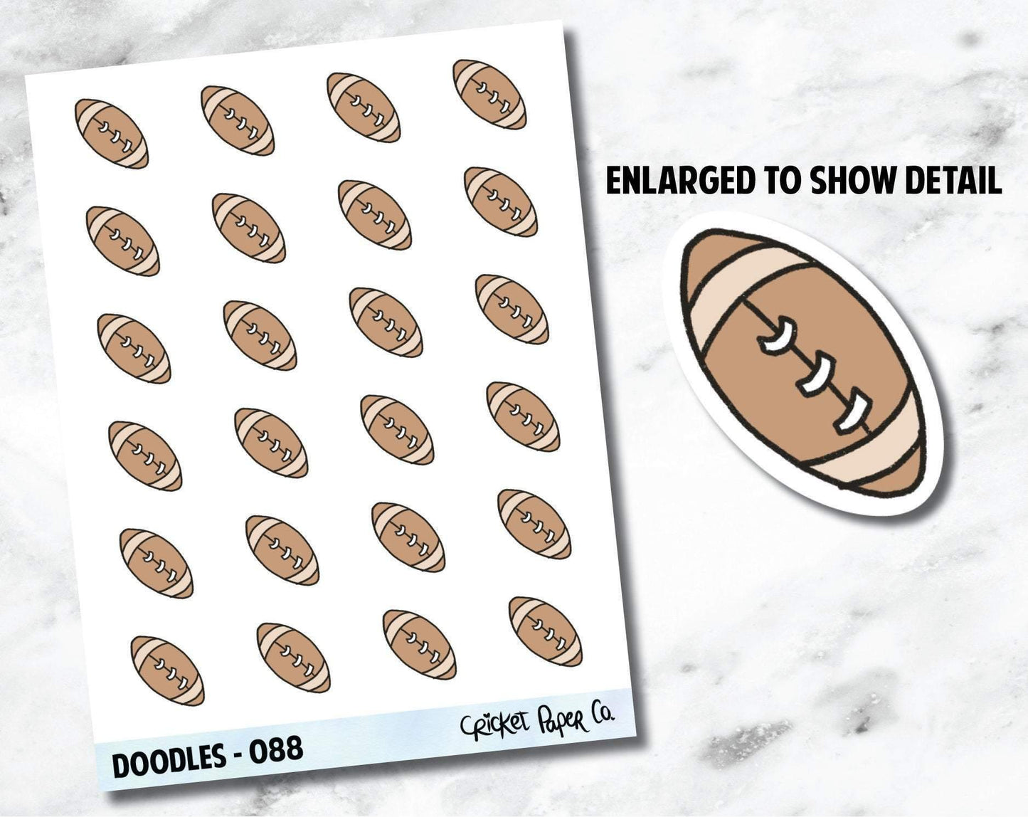 Football, Sports, Athletics, Football Practice, Game Hand Drawn Doodles - 088-Cricket Paper Co.