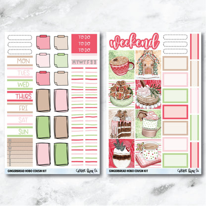 Gingerbread HOBONICHI COUSIN Planner Stickers Mini Kit-Cricket Paper Co.