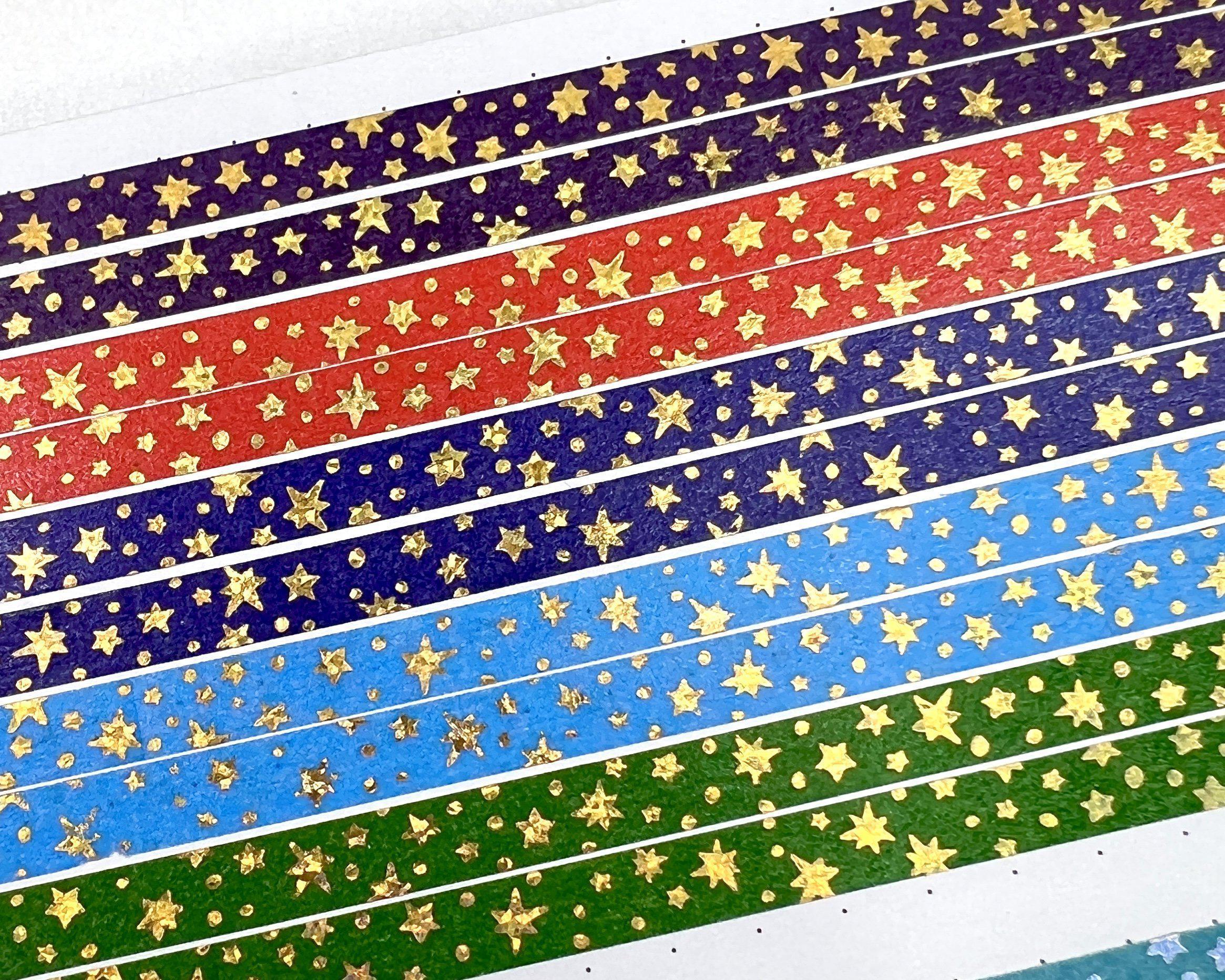 Rainbow Foiled Star Burst Washi Tape - Blackout Star Burst – Cricket Paper  Co.