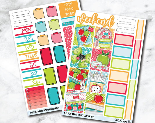 HOBONICHI COUSIN Planner Stickers Mini Kit - A Is for Apple-Cricket Paper Co.