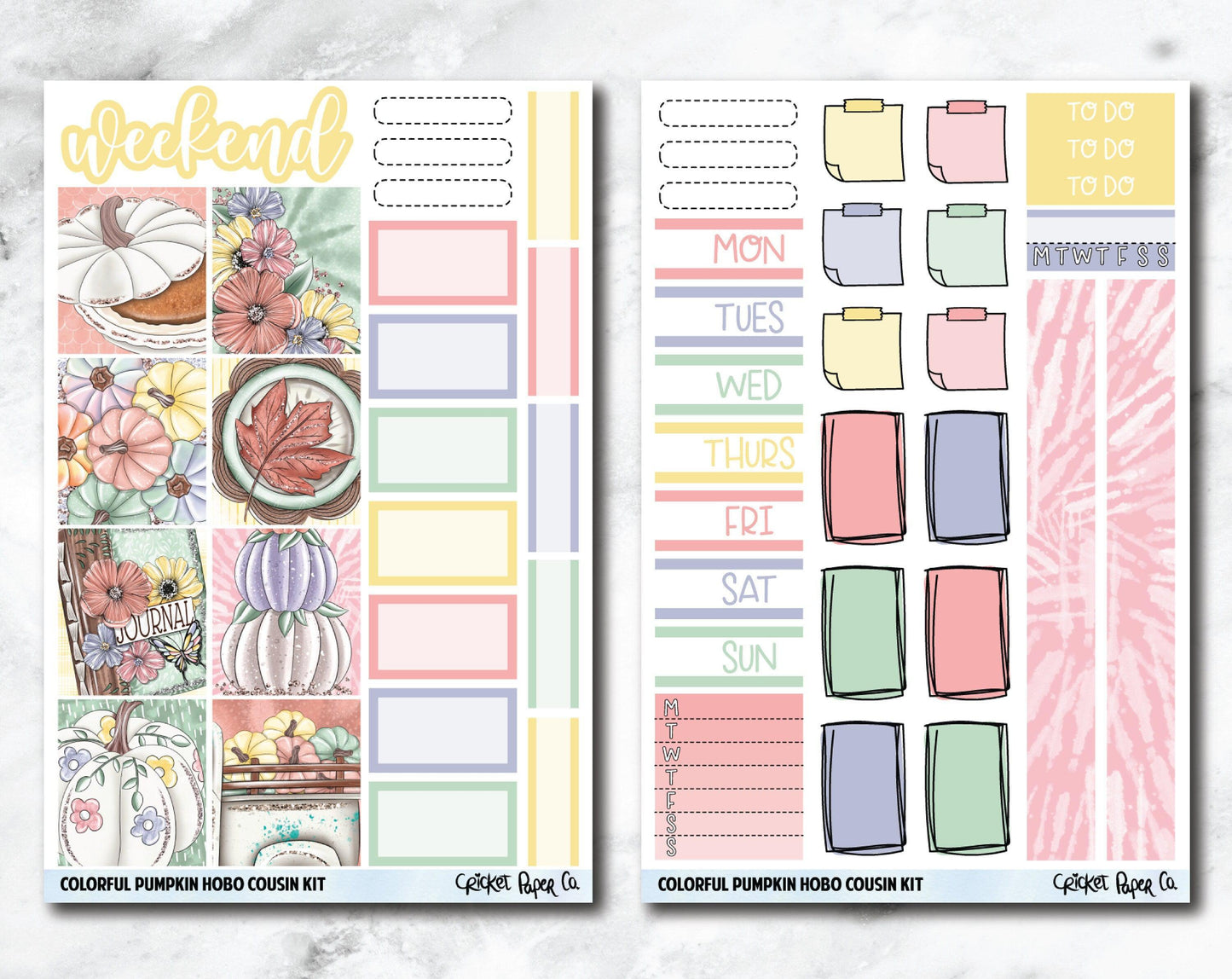 HOBONICHI COUSIN Planner Stickers Mini Kit - Colorful Pumpkin-Cricket Paper Co.