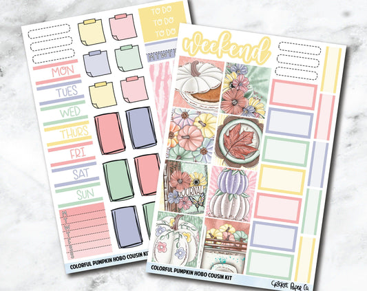 HOBONICHI COUSIN Planner Stickers Mini Kit - Colorful Pumpkin-Cricket Paper Co.