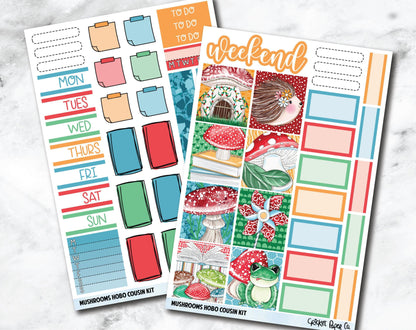 HOBONICHI COUSIN Planner Stickers Mini Kit - Mushrooms-Cricket Paper Co.