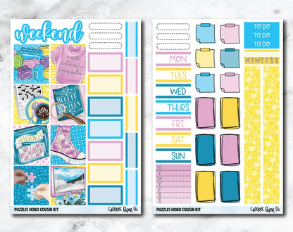 HOBONICHI COUSIN Planner Stickers Mini Kit - Puzzles-Cricket Paper Co.