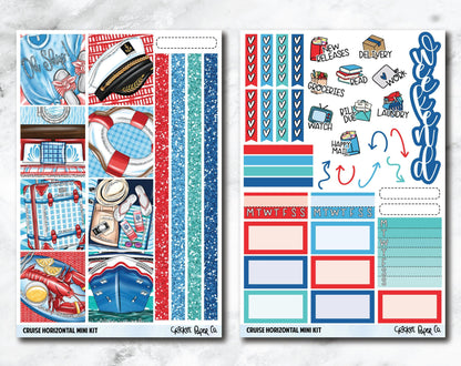 HORIZONTAL Planner Stickers Mini Kit - Cruise-Cricket Paper Co.