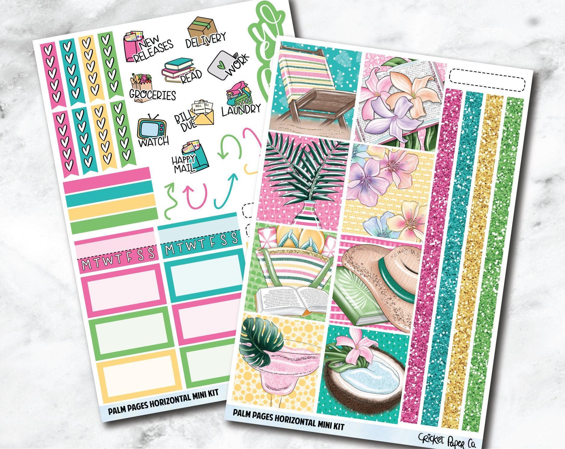 HORIZONTAL Planner Stickers Mini Kit - Palm Pages – Cricket Paper Co.