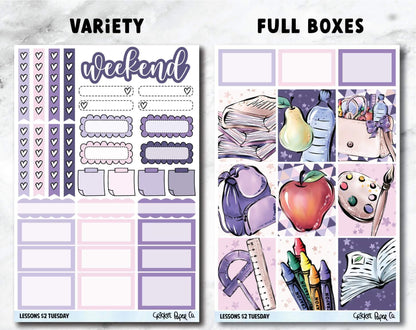 LESSONS Planner Stickers - Full Kit-Cricket Paper Co.