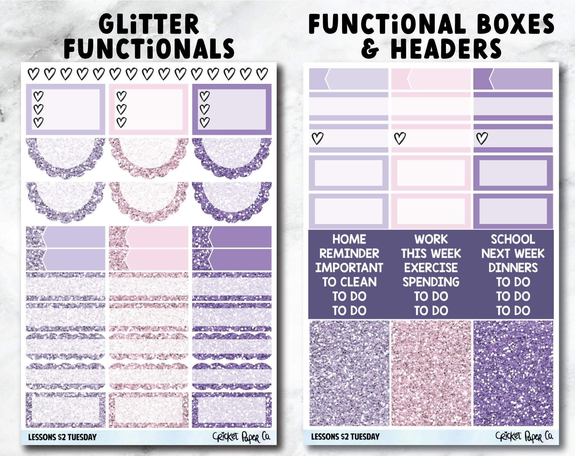 LESSONS Planner Stickers - Full Kit-Cricket Paper Co.