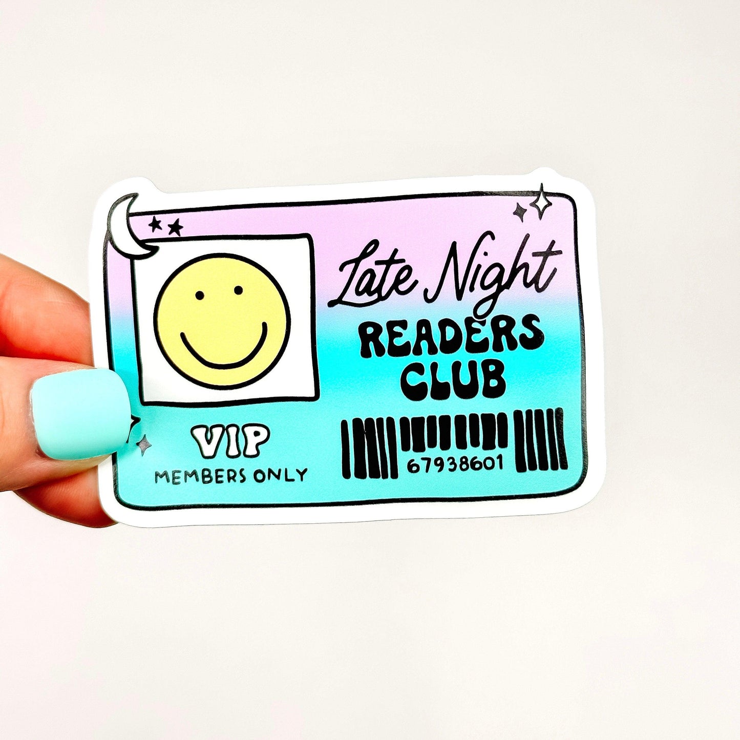 Late Night Reader's Club - Bookish Vinyl Sticker-Cricket Paper Co.