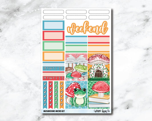 MICRO KIT Planner Stickers - Mushrooms-Cricket Paper Co.