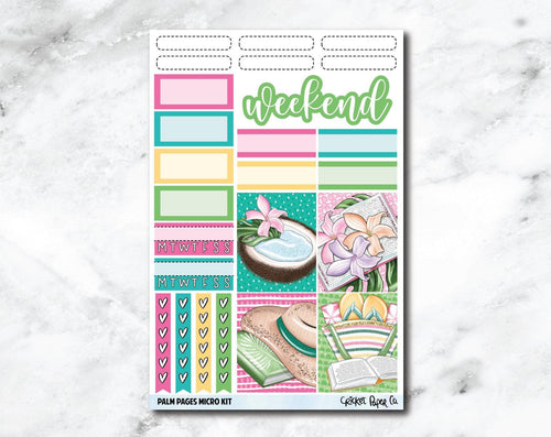 VERTICAL Planner Stickers Mini Kit - Palm Pages – Cricket Paper Co.