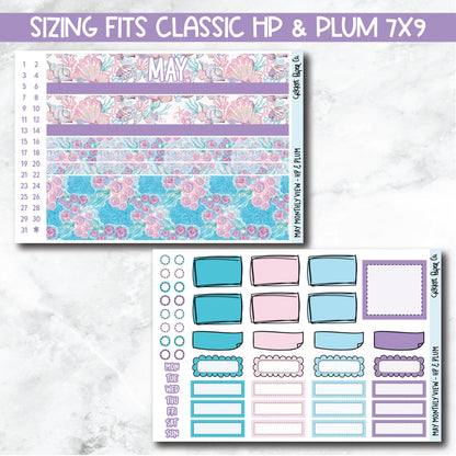 May Monthly View Planner Sticker Kit for 7x9 Planners-Cricket Paper Co.