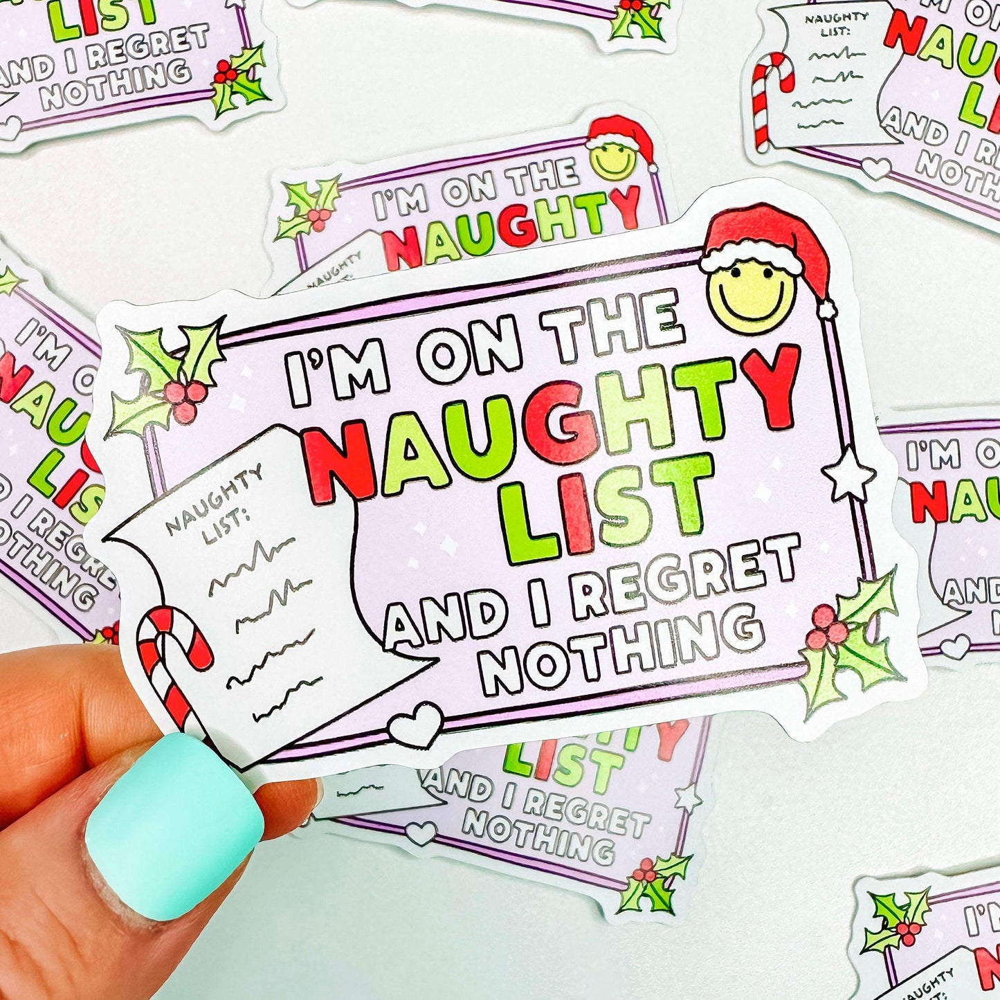 Naughty List No Regrets - Decorative Vinyl Sticker-Cricket Paper Co.