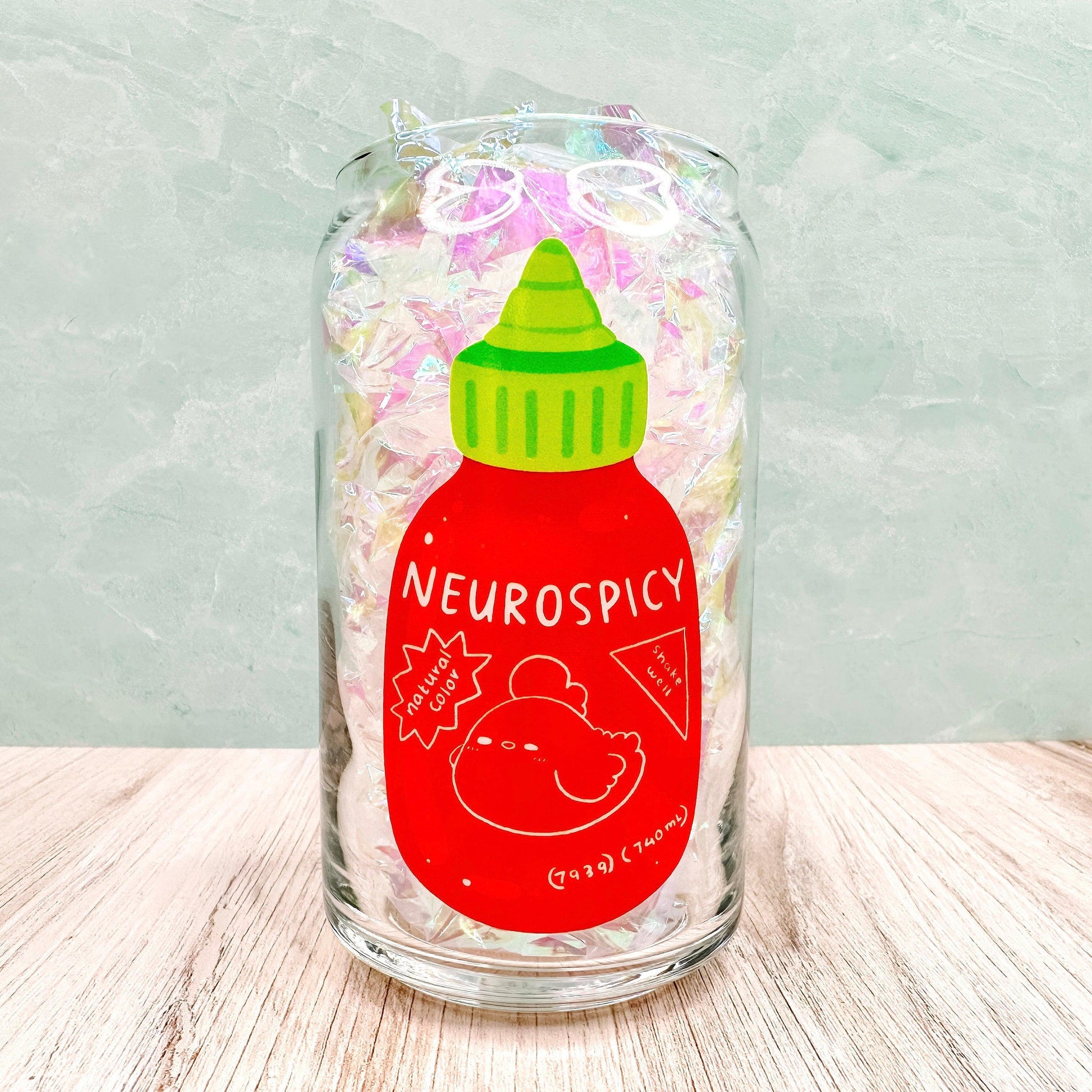 Neurospicy - 16oz Libbey Glass Can Cup-Cricket Paper Co.