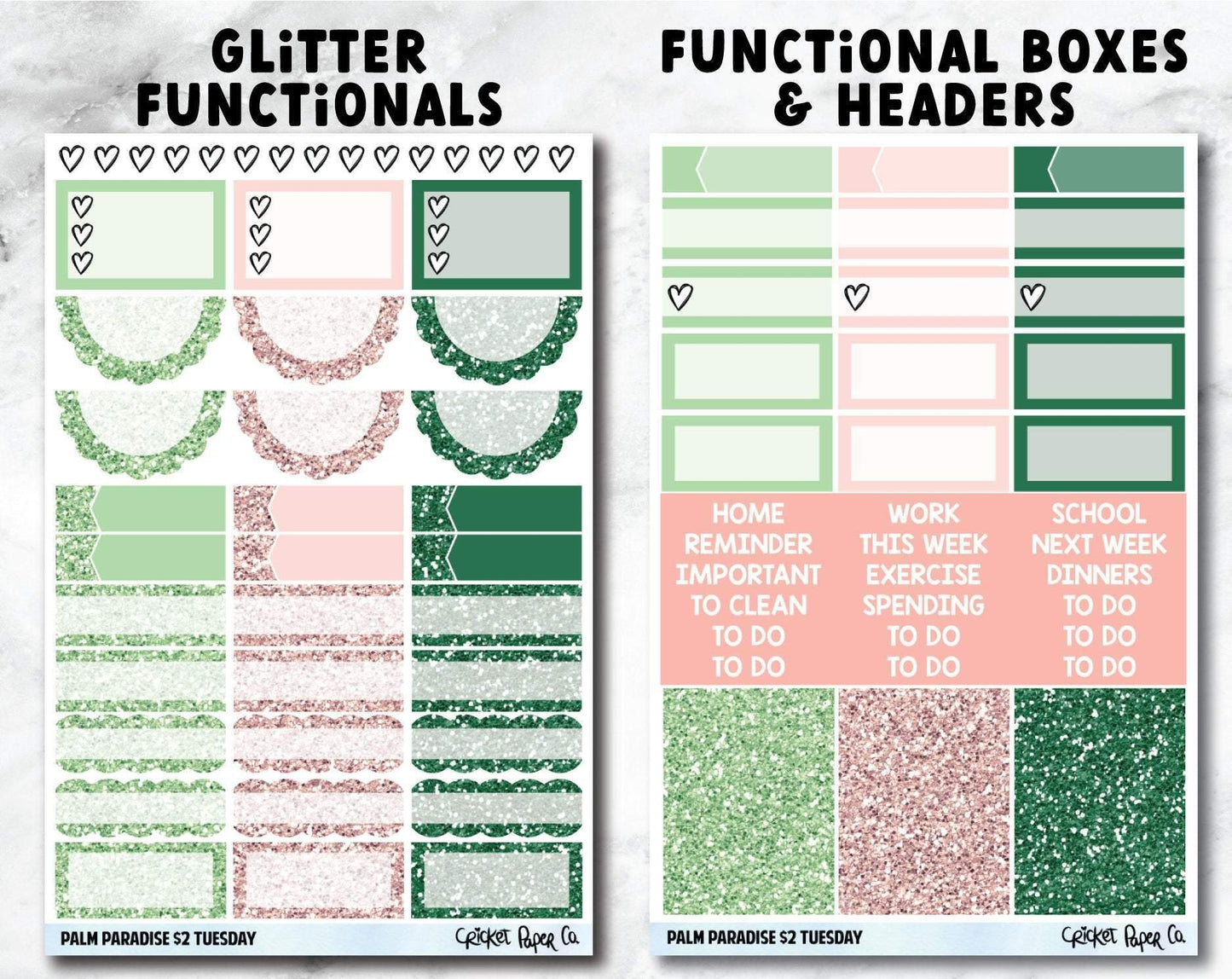 PALM PARADISE Planner Stickers - Full Kit-Cricket Paper Co.