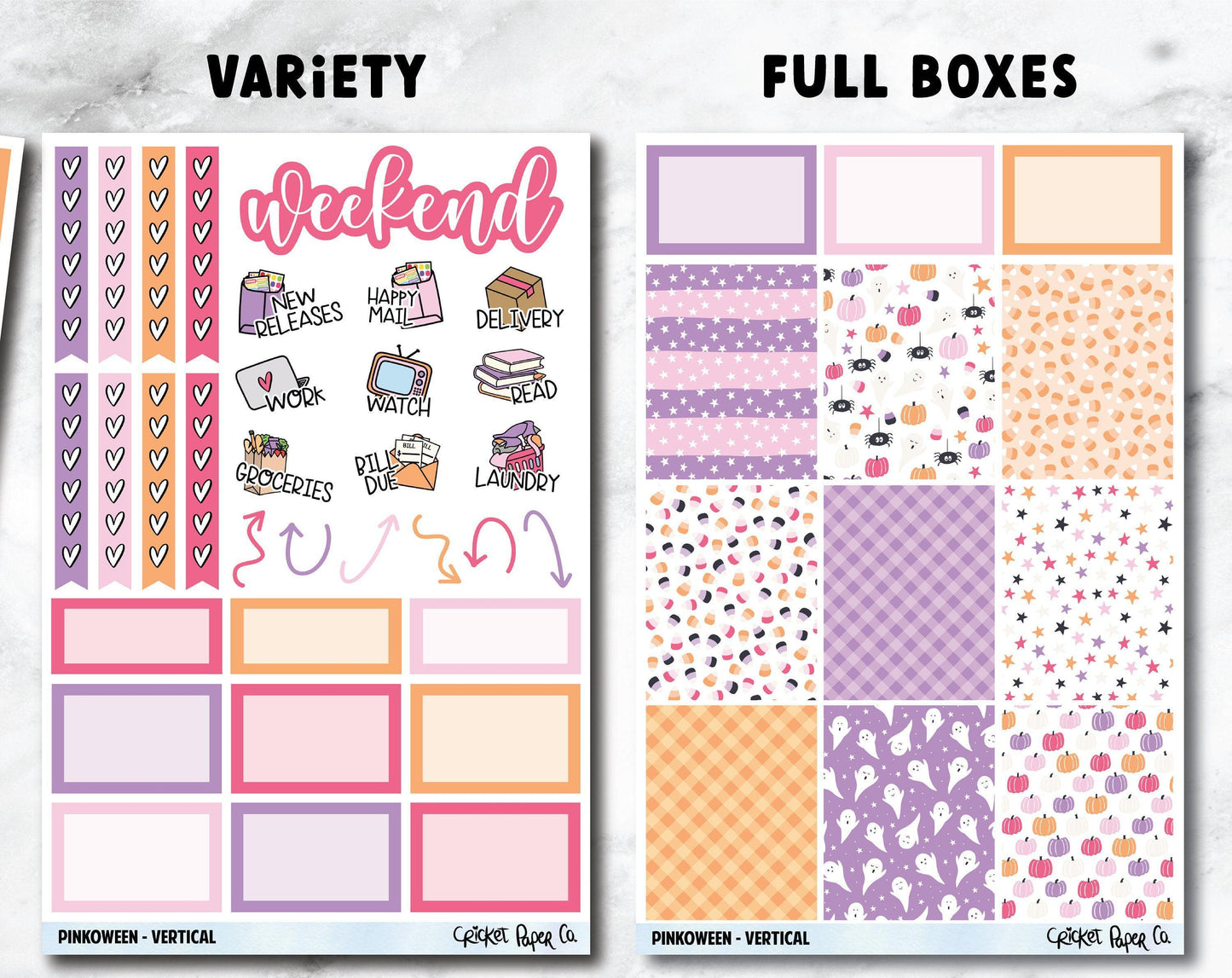 PINKOWEEN Planner Stickers - Full Kit-Cricket Paper Co.