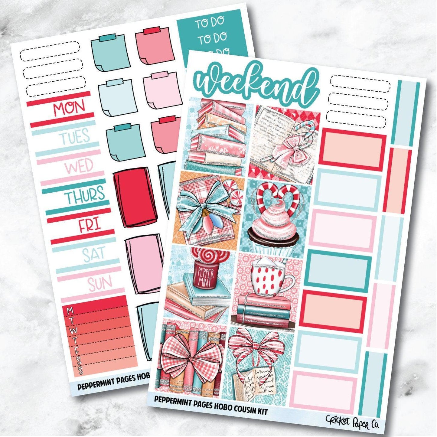 Peppermint Pages HOBONICHI COUSIN Planner Stickers Mini Kit-Cricket Paper Co.