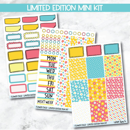 Planner Stickers Limited Edition Mini Kit - Flower Child-Cricket Paper Co.