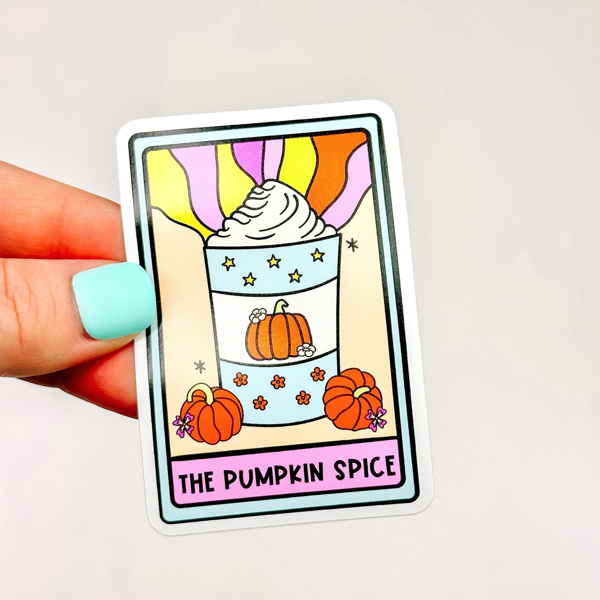 Pumpkin Spice Tarot Card - Decorative Vinyl Sticker-Cricket Paper Co.