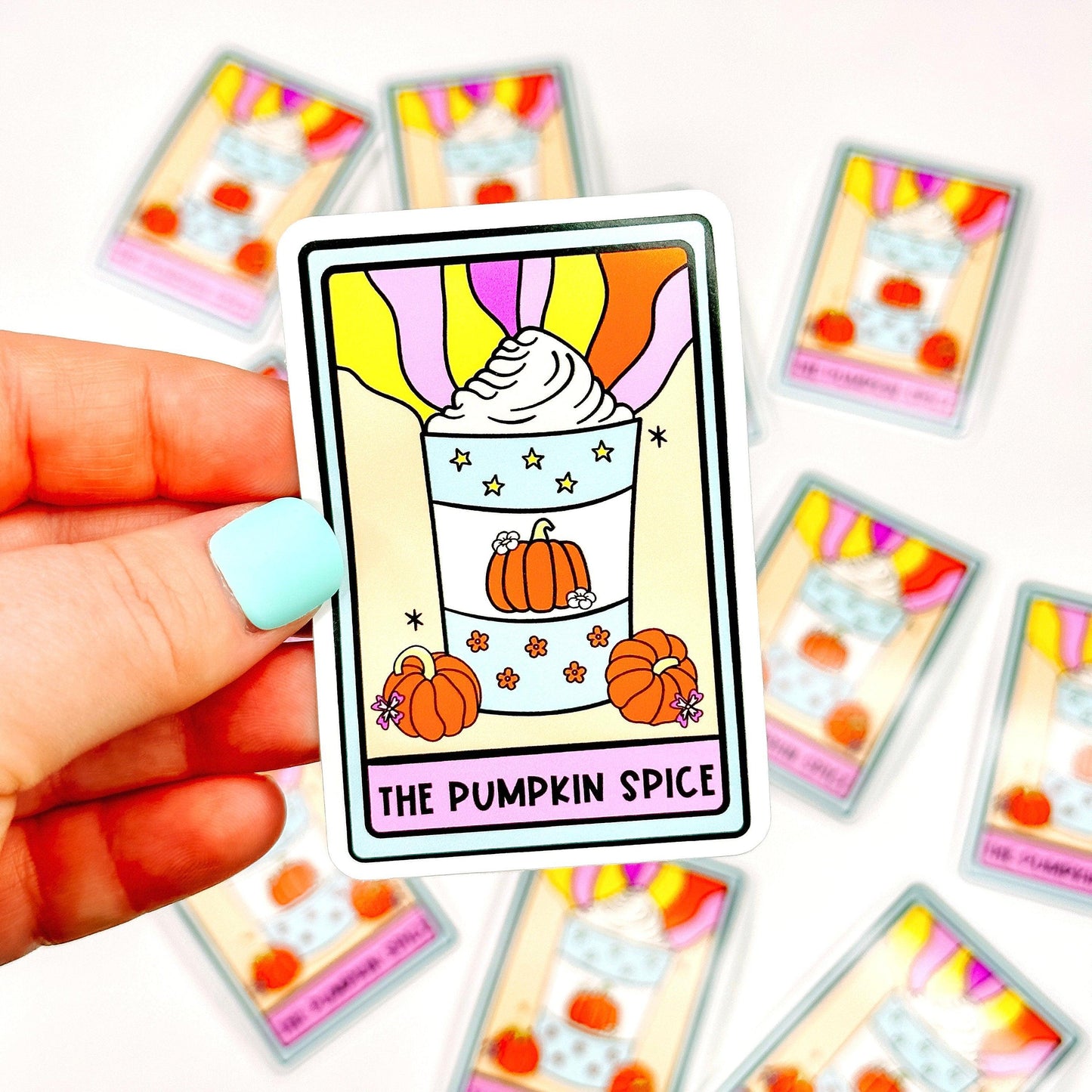 Pumpkin Spice Tarot Card - Decorative Vinyl Sticker-Cricket Paper Co.