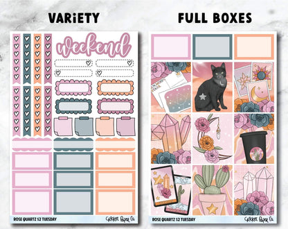 ROSE QUARTZ Planner Stickers - Full Kit-Cricket Paper Co.