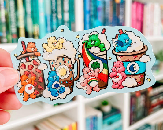 Rainbow Bear Coffees - Vinyl Sticker-Cricket Paper Co.