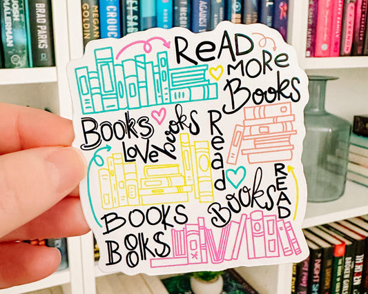 Read More Books - Bookish Vinyl Sticker-Cricket Paper Co.