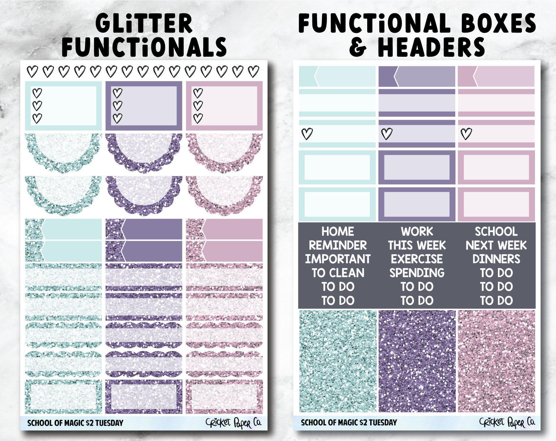 SCHOOL OF MAGIC Planner Stickers - Full Kit-Cricket Paper Co.