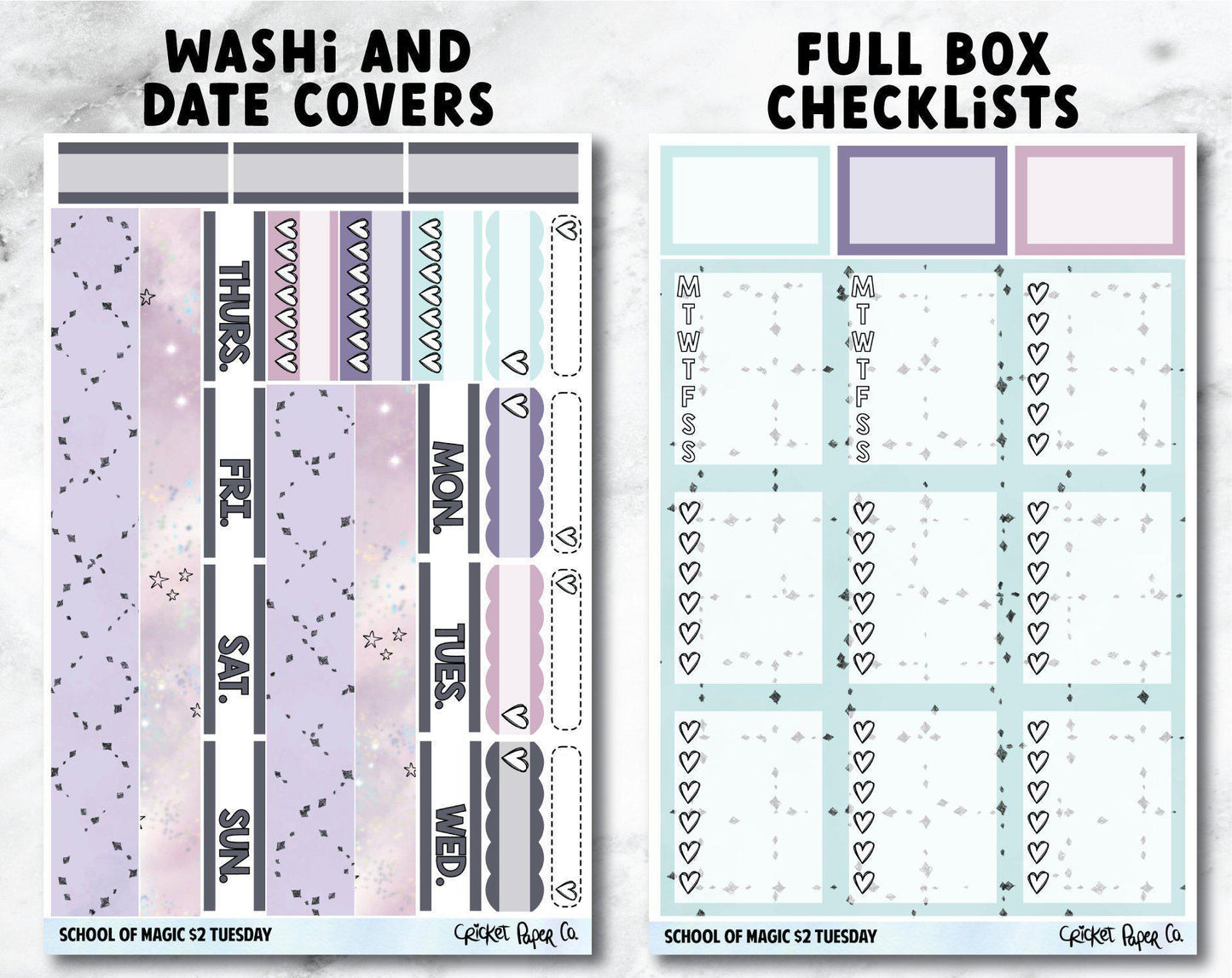 SCHOOL OF MAGIC Planner Stickers - Full Kit-Cricket Paper Co.