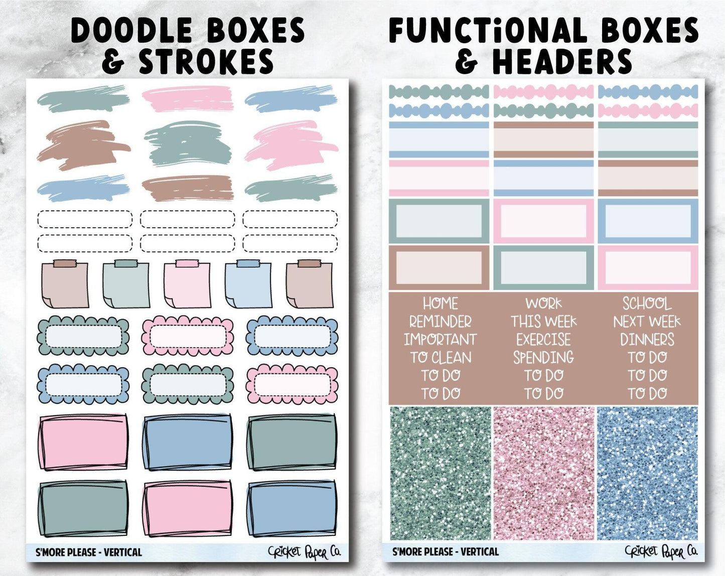 S'MORE PLEASE Planner Stickers - Full Kit-Cricket Paper Co.